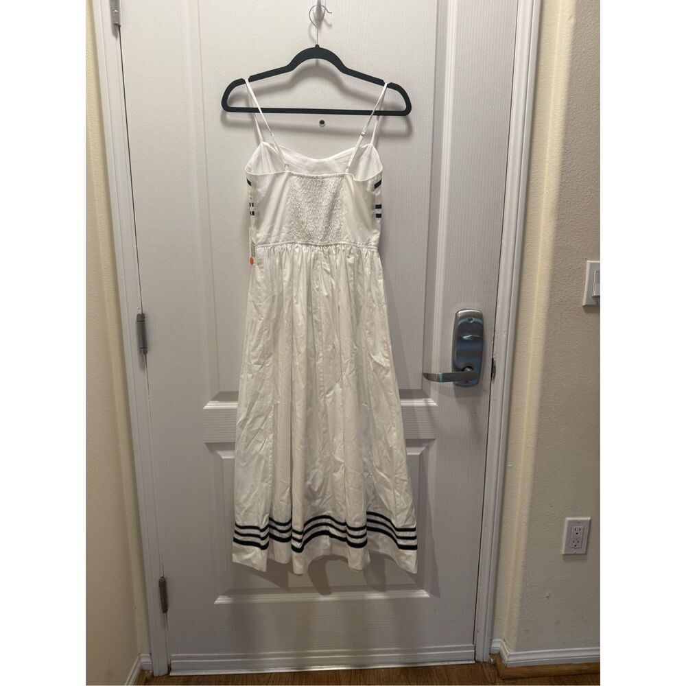 Moon River Spaghetti Strap Midi Dress- White Sailor-inspired details Size S NWT - Picture 6 of 7